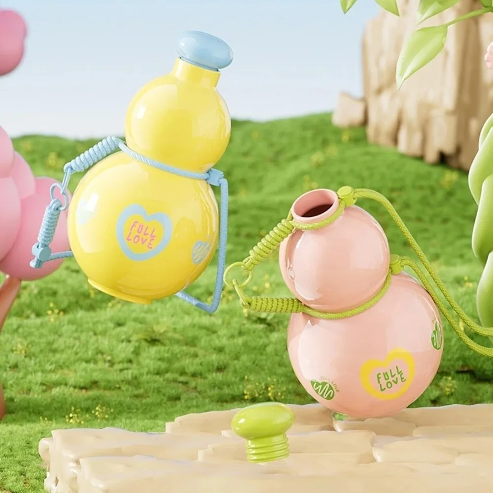 كوب ماء القرع المحمول اللطيف 880 مللي كوب هولو مانع للتسرب بطن كبير يمكن أن يحمل حبل غلاية القرع للبنين والبنات #2