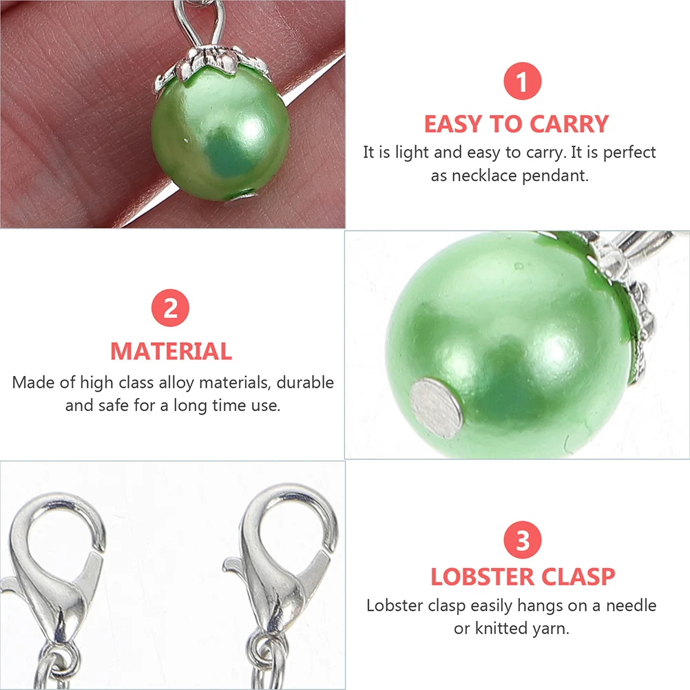 

12Pcs Lobster Clasp Charms Pearl Design Decorative Pendants for DIY Jewelry Making Accessories Jewelry Craft Supplies
