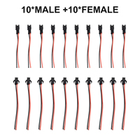 5/10 Pairs 2.54mm SM 2-Pin 2P Connector Plug Male / Female Head Wires Cables Micro JST 2 Pin Connectors