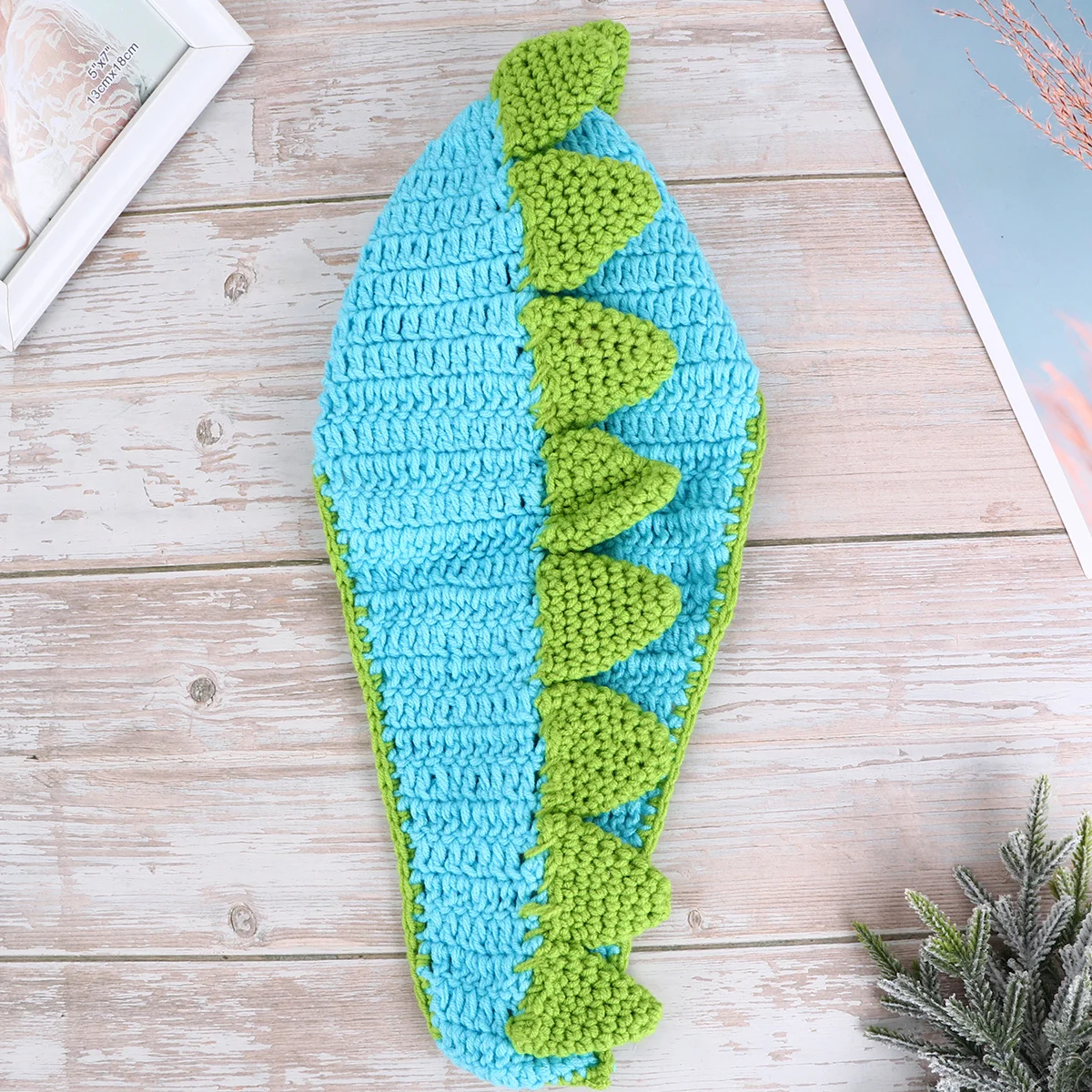 

Premium Material Dinosaur Shaped Newborn Costume Handmade Baby Photo Props for First Picture and Holiday Parties