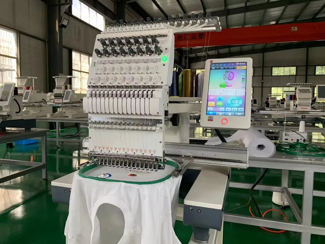 Industrial Embroidery Machine Multi Head Computerized Embroidery Machine For Garment Cap Logo Sewing Production