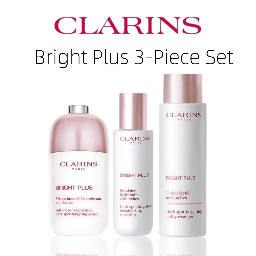 

Clarins Bright Plus 3-Piece Set (Toning Lotion 200ml + Lotion 75ml + Serum 50ml), Original Clarins Skin Cares, Luxury Skincare