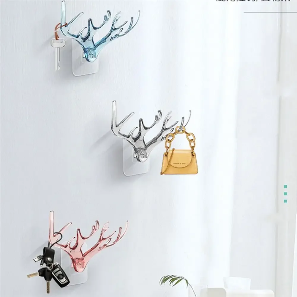 Hanger Minority Vintage Deer Horns Women Coat Rack Wall Hanging Necklace Storage Rack Key Holder Jewelry Holder Wall Decoration