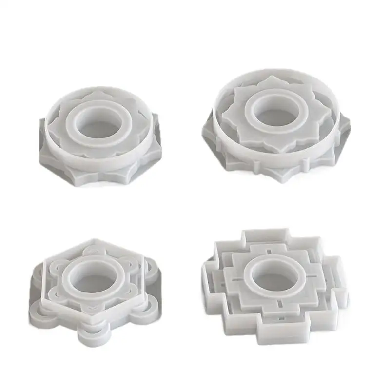 Beton-Kerzenhalter-Silikonform, Runde Lotus-Kerzenhalter-Gipsform, DIY Handgemachte Epoxidharz-Kerzenständer-Formwerkzeug – Detail 7