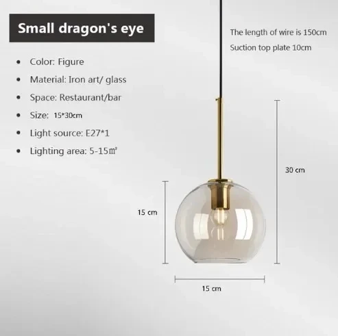 Moderne Hangende Loft Glazen Glans Hanglamp Nordic Industrial Decor Verlichting Armaturen E27/E26 Voor Keuken Restaurant Lamp
