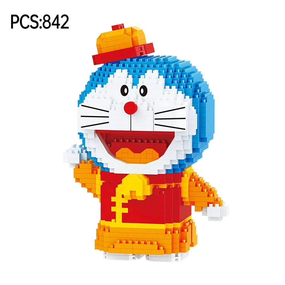 BALODY مكعبات بناء صغيرة Doraemon Mini DIY تجميع أنيمي نموذج - كتل ألعاب بلاستيكية للأطفال ABS