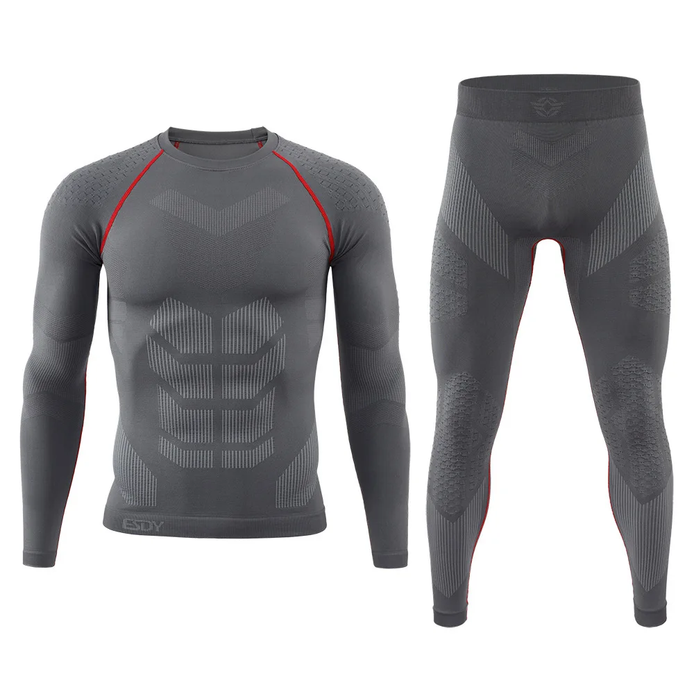 Conjunto de Roupa Interior Térmica, Roupa de Ciclismo ao Ar Livre, Sem Costura, Slim Fit, Funcional, Quente, Fatos Esportivos, ESDY, Inverno