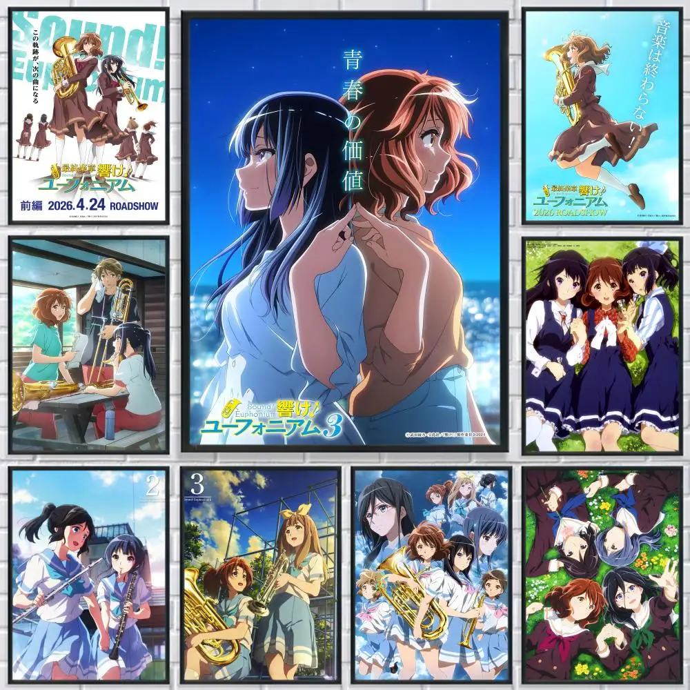 

Anime S-Sound Euphonium Poster HD Print Personalized Canvas Wall Mural Art Poster Photos for Living Room Home Decor Durable