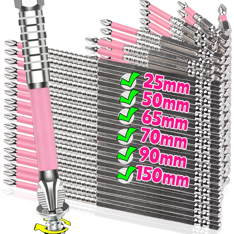 

Non-slip High Hardness Strong Magnetic Bit Anti-Slip Steel Screwdriver Cross High Hardness Hand Tool Electric Drill Bit Screw