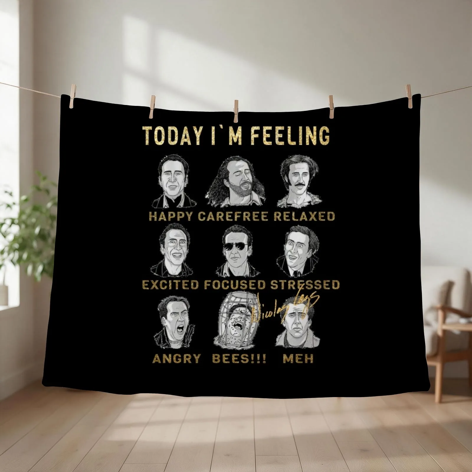 Nicholas Cage - Nicolas Cage - Nick Cage - Nic Throw Blanket Bed covers Decorative Beds Multi-Purpose Soft Plaid Blankets