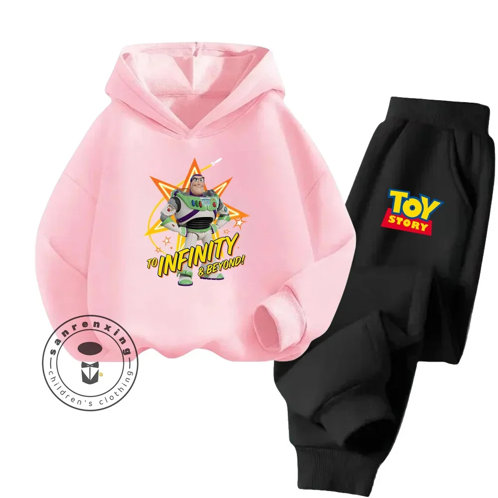 2024 Cartoon Toy Story Spring and Autumn Cotton Boys and Girls Children Fashion Durable High Quality Cute New Hoodie Sports Set