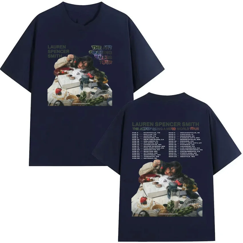 فن كونه فوضى Harajuku 2025 تي شيرت لورين سبنسر سميث نمط الشارع ارتداء تي شيرت القطن موضة تي شيرت الصيف
