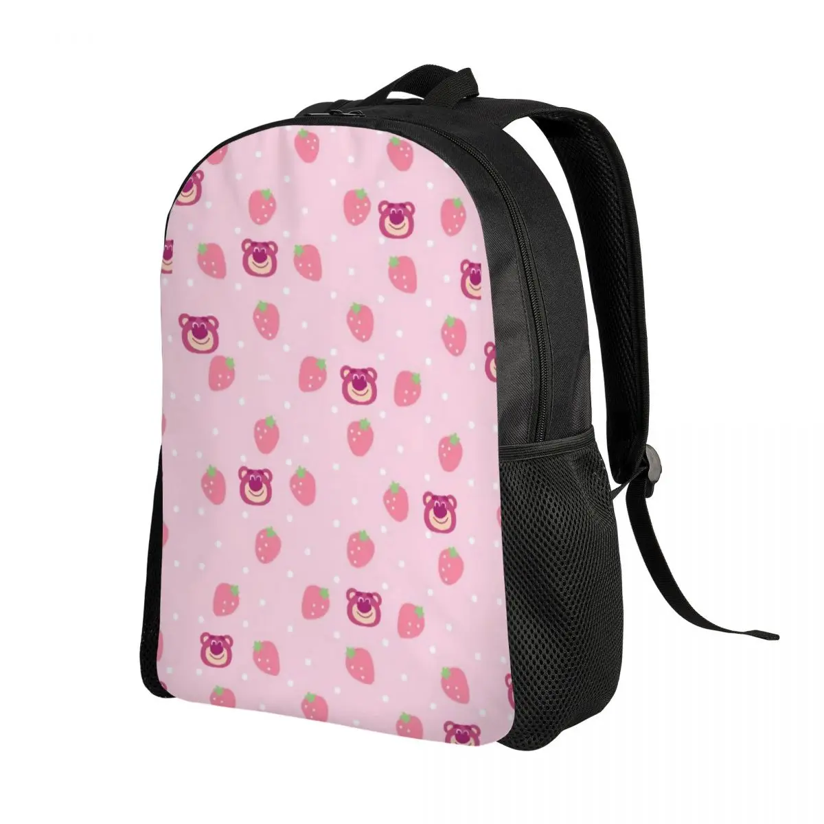 Mochila para laptop Lotus Huggin personalizada para homens e mulheres, padrão de urso, mochila básica para escola