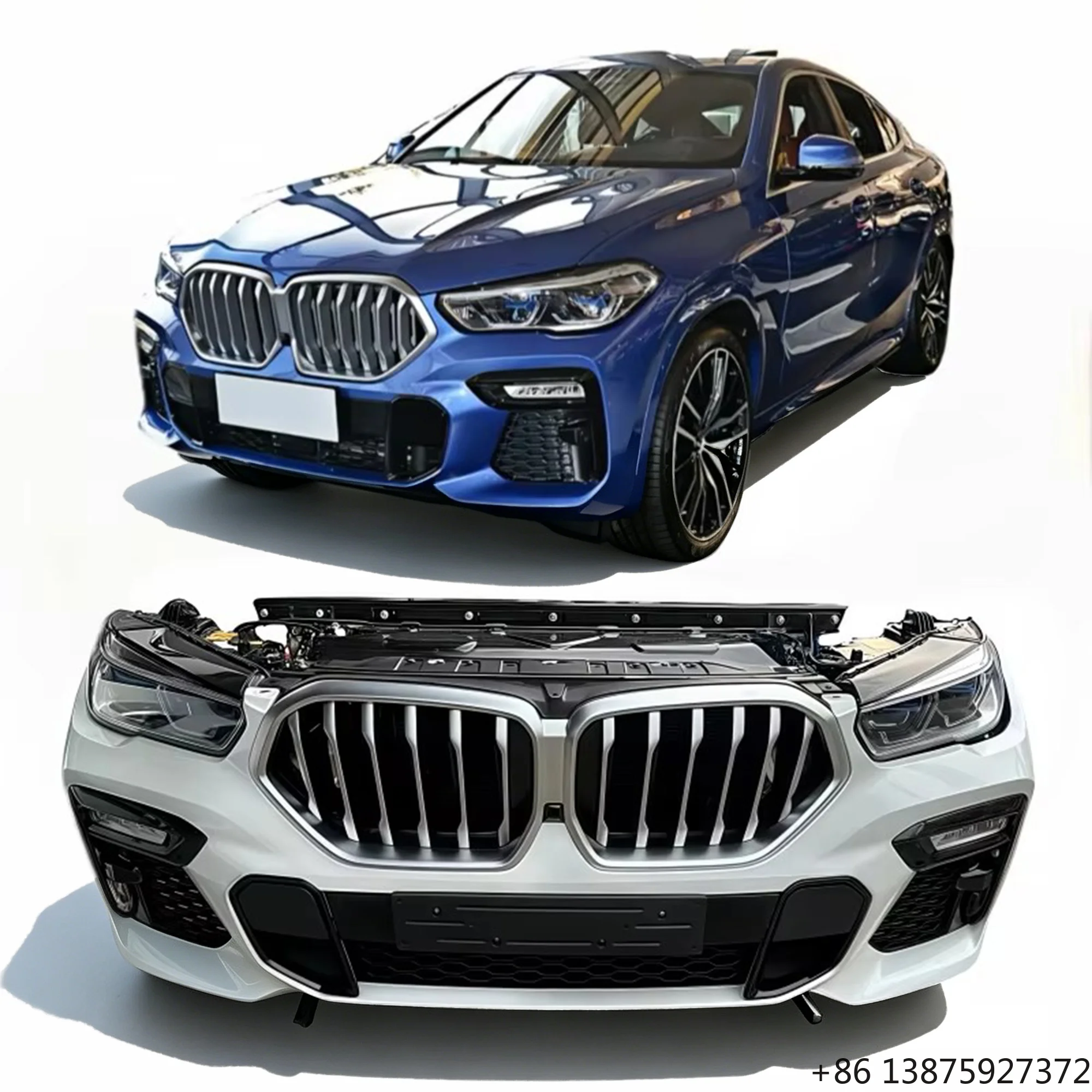 

Front Bumper Kit with Grille Headlights for BMW-X6 G06 LCi Coupe 2020-2022 Auto Parts for BMW-X6 G06 LCi Coupe 2020-2022