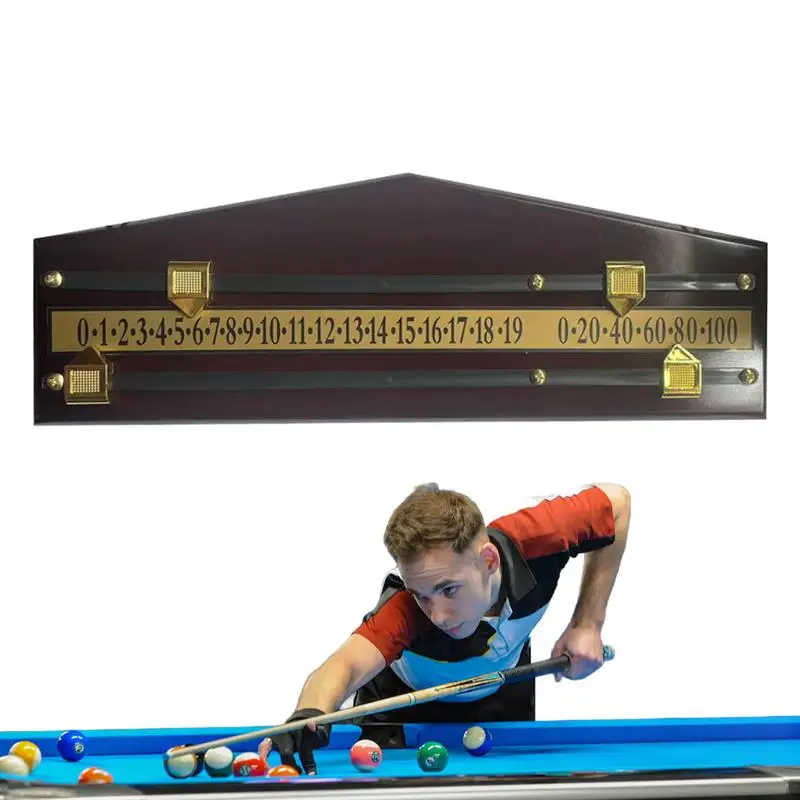 Billiards Scoreboard Shuffleboard Mounted Sport Scoreboard Wood Billiard Score Board Counters Modern Wood Score Keeper Reusable