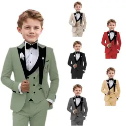 Elegant Boy Suit Three piece Suit Boys Blazer Suit Single Breasted Boy Dress Suit Boy Wedding Suit Performance Evening Dresses