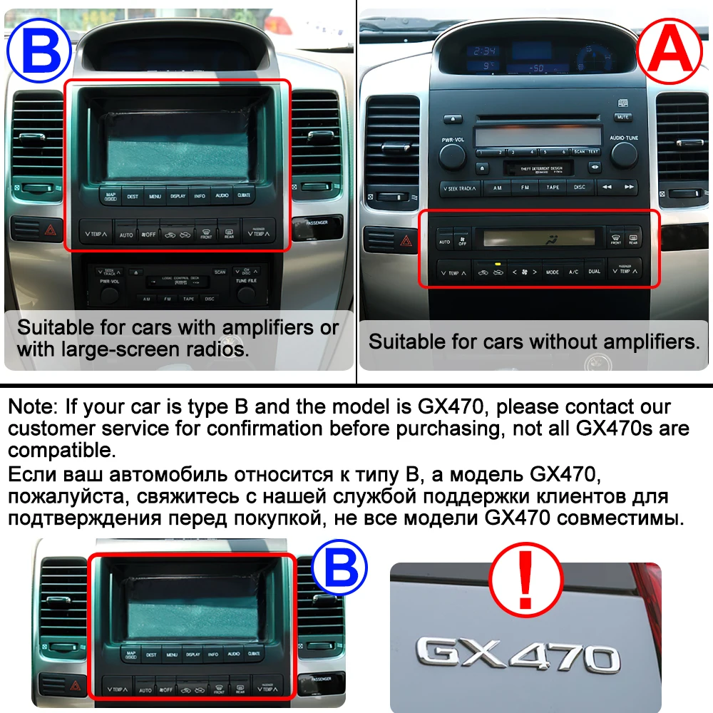 CAIXI For Lexus GX470 Toyota Land Cruiser Prado 120 2004-2009 Car Android Radio Multimedia Carplay Stereo 2 din GPS Tesla style