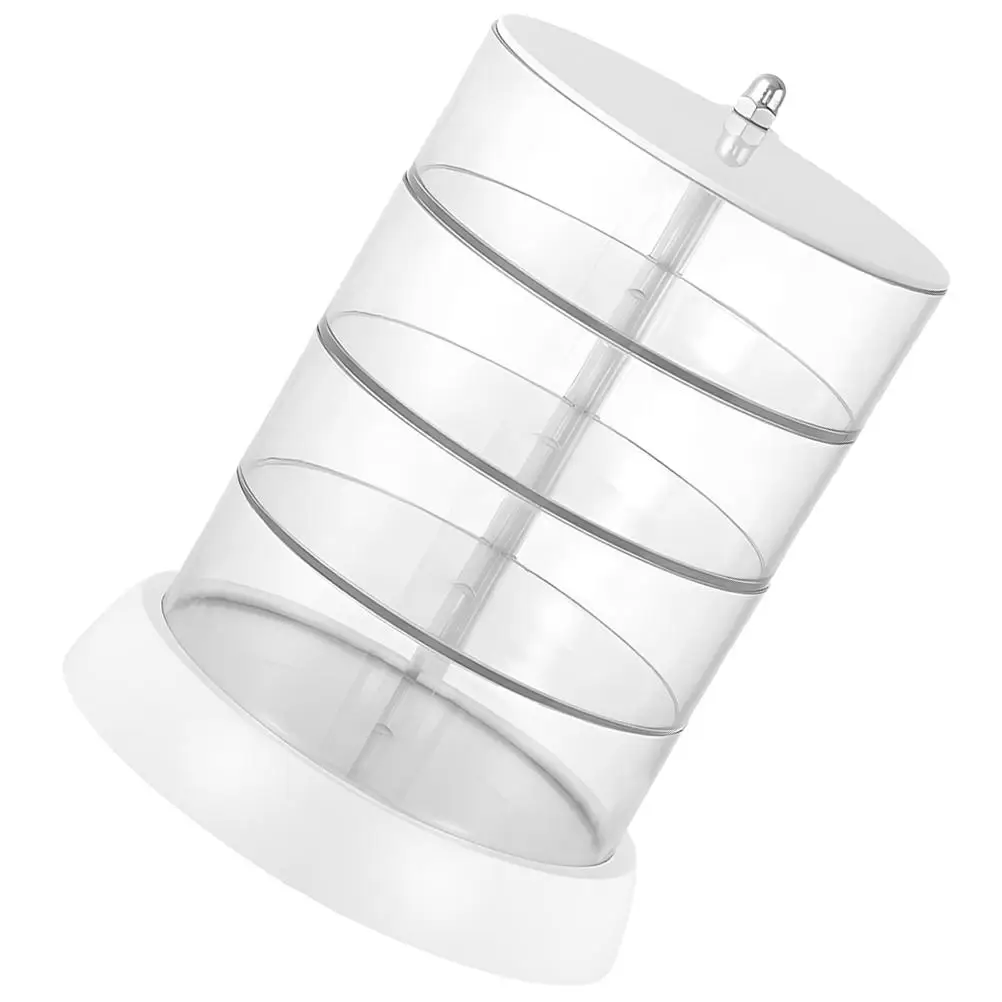 Multi layer Jewelry Box 4 Tier Rotatable ganizer for Earrings Necklaces Rings Hair Clips Accessories Display Home Bedroom