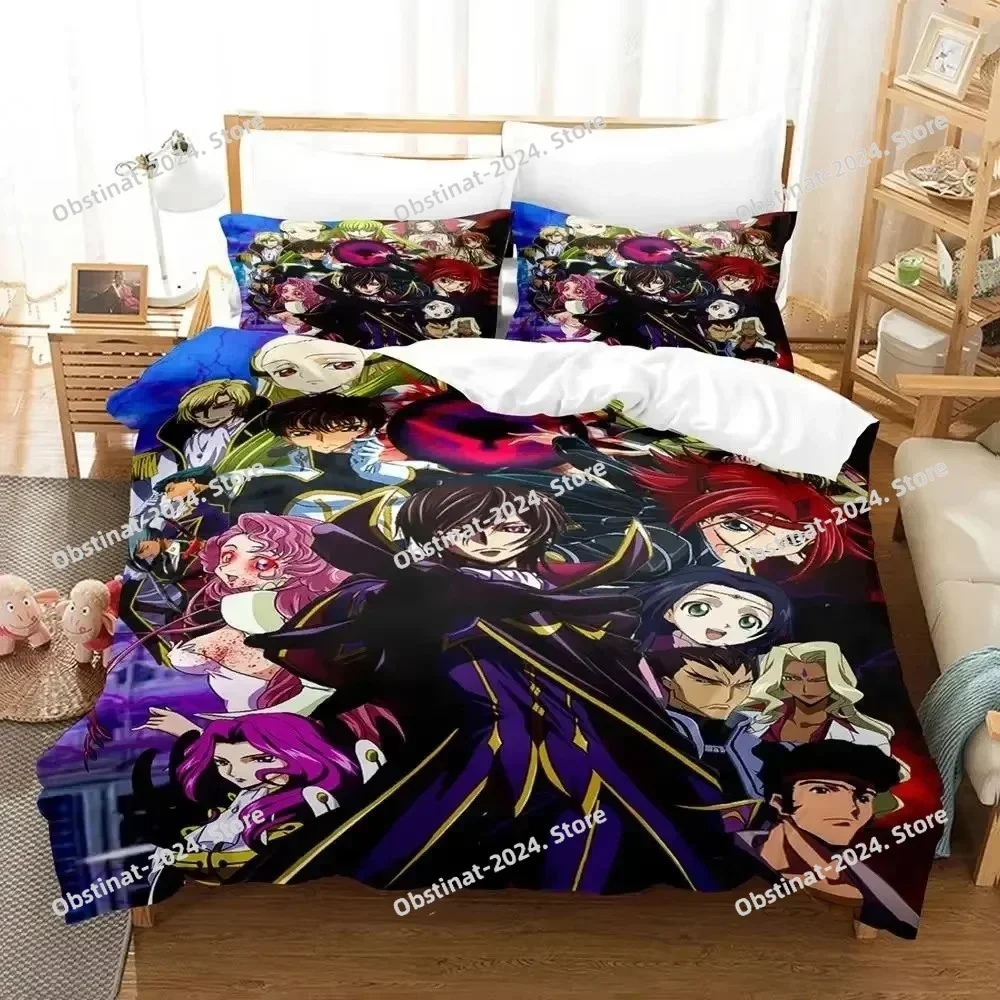 

Anime GEASS C.C. CODE Bedding Set Duvet Cover Bed Set Quilt Cover Pillowcase Comforter king Queen Size Boys Adult Bedding Set
