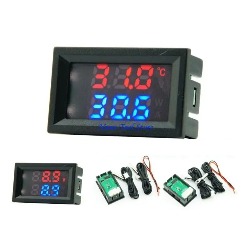 31GJ Mini Direct Current 4-28V Dual Display Digital Thermometer with Meter Temperature Tester Car Room Indoor