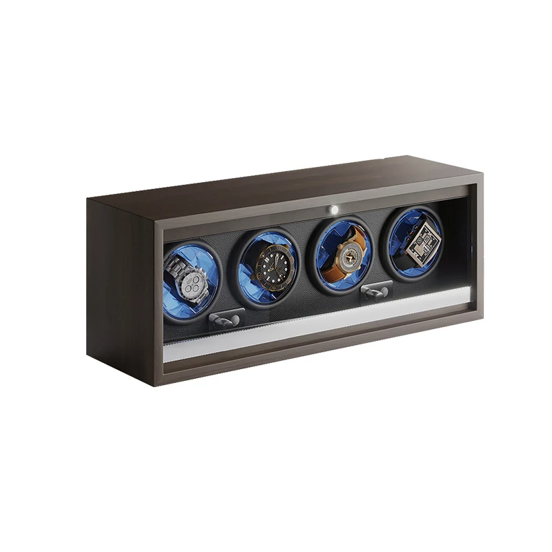 Brand Luxury Wood Watch Winder High-End 1 2 4 Slot Automatic Watches Box with Mabuchi Moto Watch Cabinet Clock Storage Box