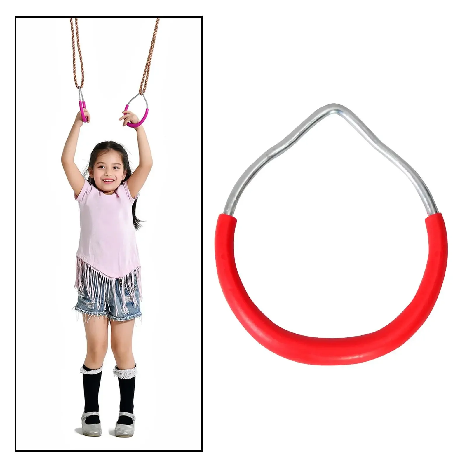 Outdoor Gym Rings Pull Up Set - Durable Climbing Swing Equipment