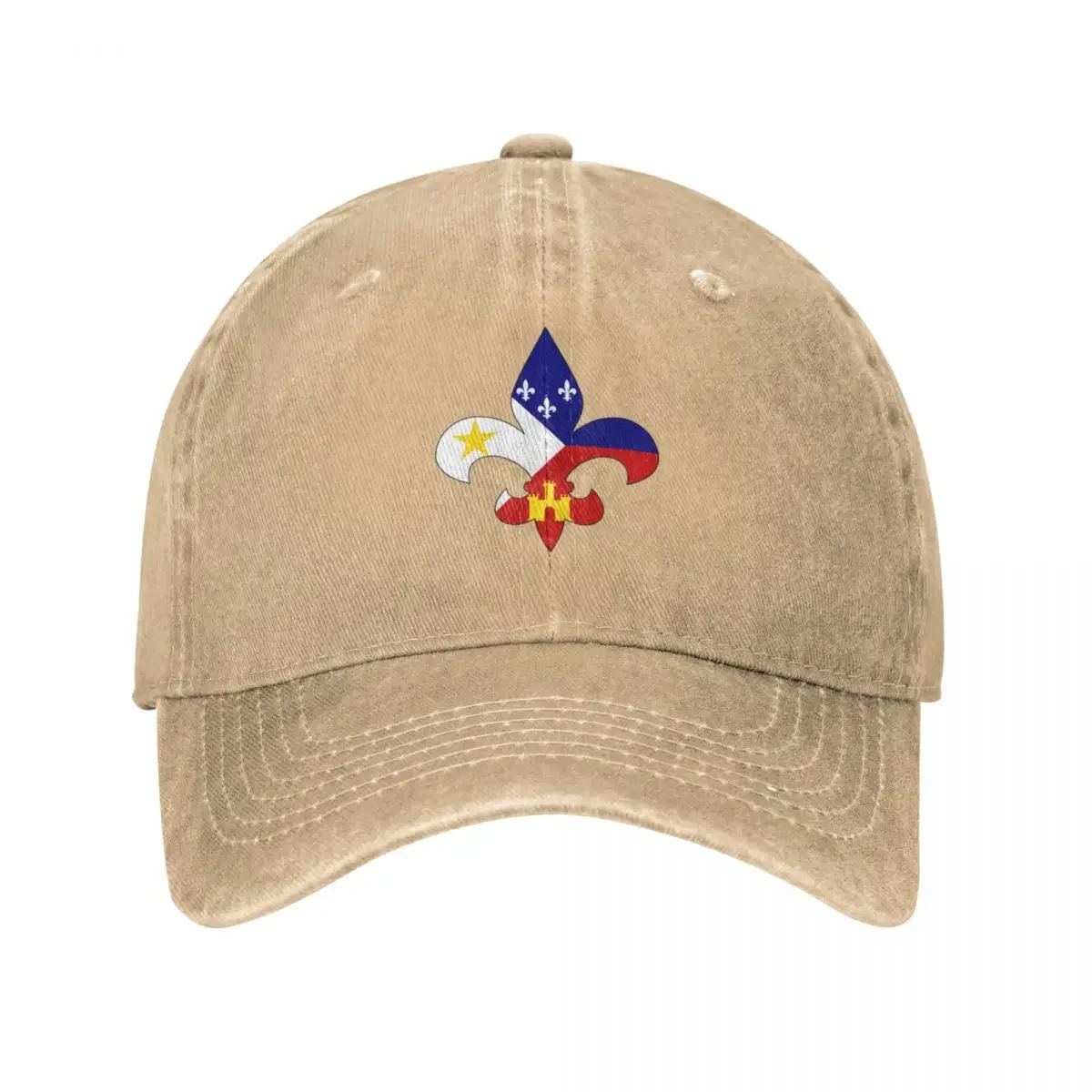 Cajun Fleur De Lis Cap Cowboy Hat Adjustable Beach bag custom cap cap men's Women's