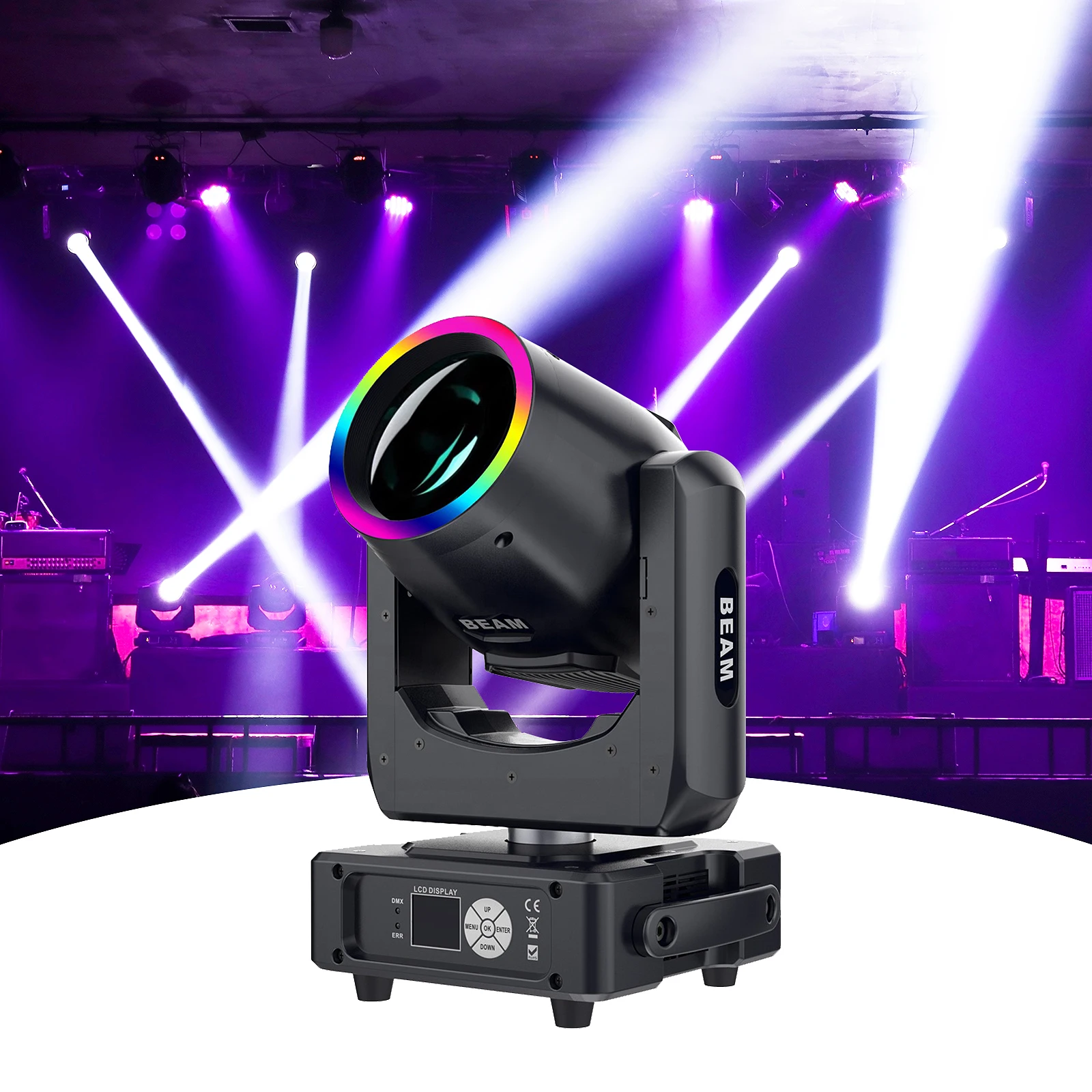 

230W LED Mini Moving Head Light Beam Spot With Dj Strobe Pattern Dmx Stage Light Effect Light Disco For Dj Bar Wedding Club ﻿