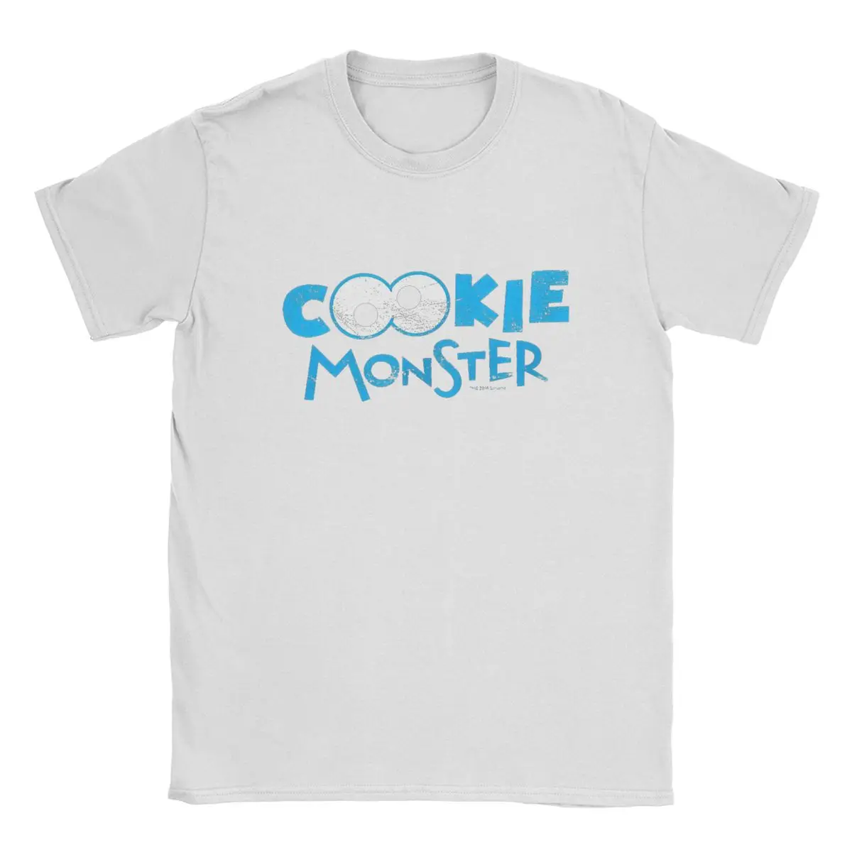 Cookie Monster Eyes Men's T Shirt Cute Funny Food Vintage Tee Shirt Short Sleeve Round Collar T-Shirts Pure Cotton Classic