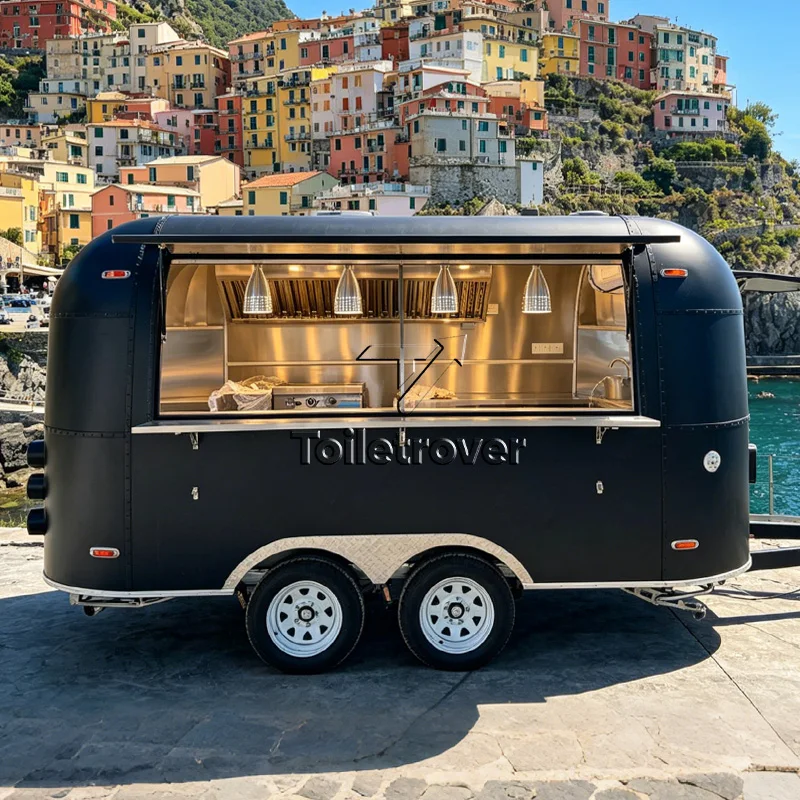 

Concession Trailer Coffee Kiosk Street Pizza Burger Trailer Mobile Food Truck Cart Outdoor Fast Food Trailer With Kitchen