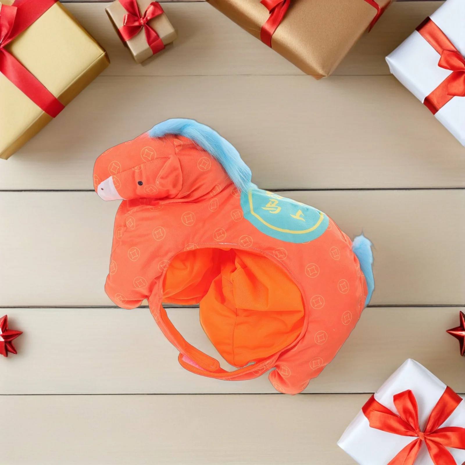 Horse Head Headgear Creative Cartoon Horse Hat for Chinese New Year 2026 Celebration Party Photo Booth Props Performance