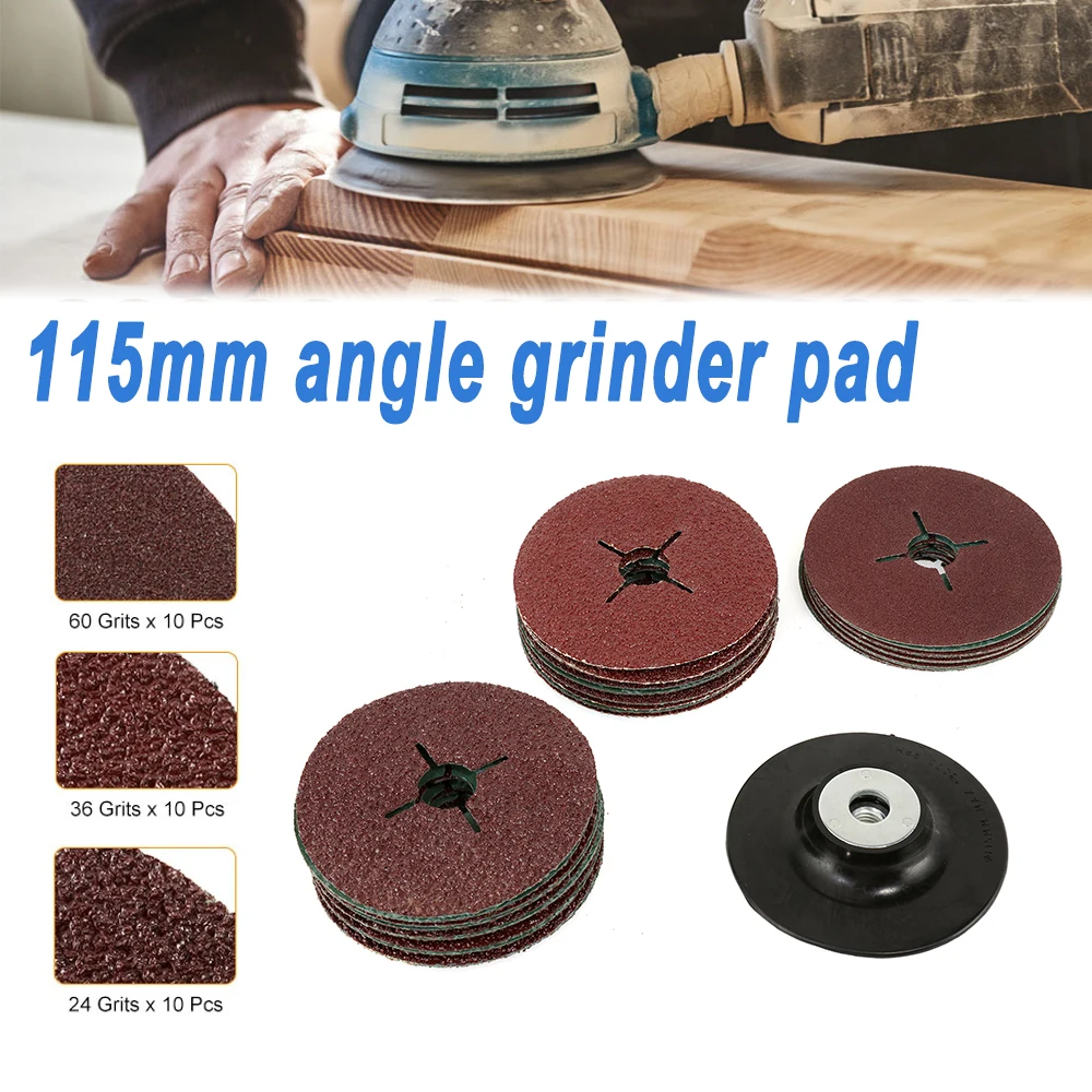 

Подушка для угловой шлифовальной машины 115 мм 24 # 36 # 60 # Листовая наждачная бумага, шлифовальный диск, резиновая подложка для угловой шлифовальной машины, абразивный шлифовальный диск
