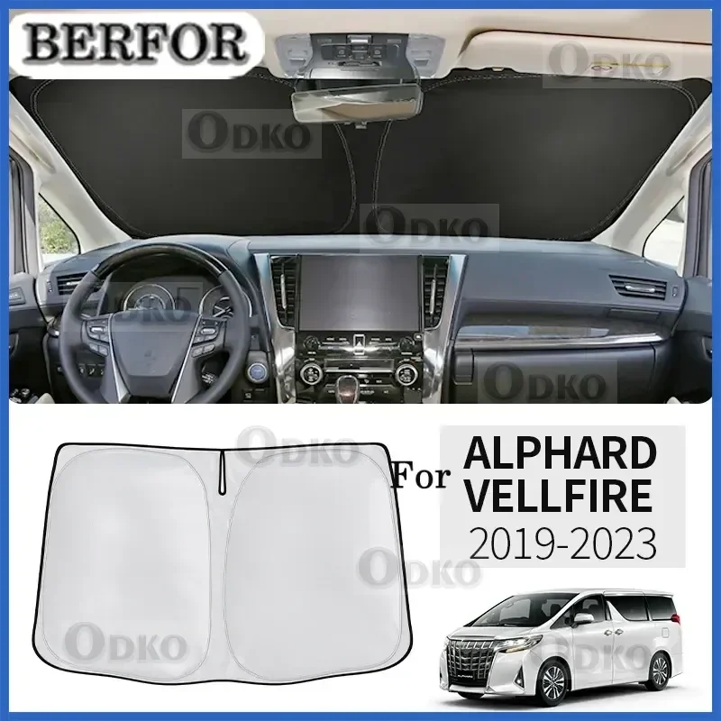 

For Toyota Alphard 30 AH30 Vellfire 2015-2023 Nano-Insulat Windshield Sunshade Front Window Sun Shade Visor Interior Accessories