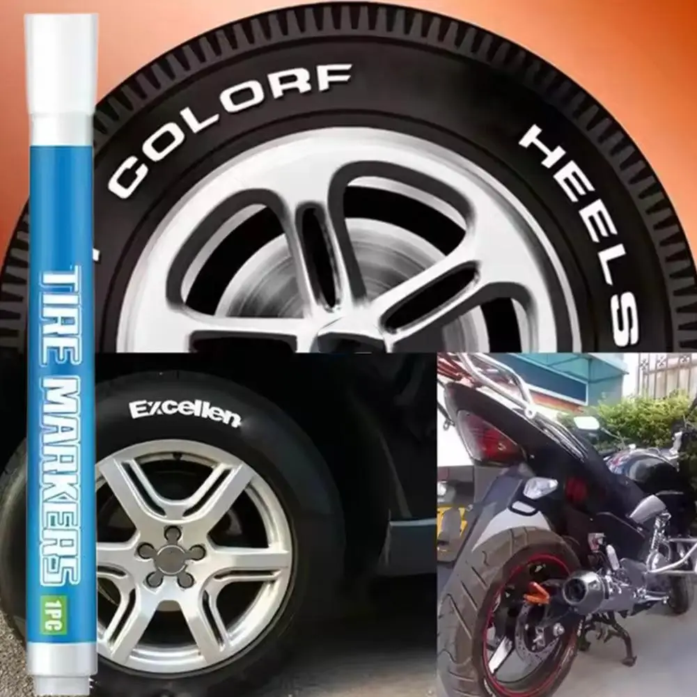 4pcs White Paint Pen Paint Markers Waterproof Car Tyre Permanent Pen Quick Oil-Based Set Accessories And Car Dry Paint P4Y2