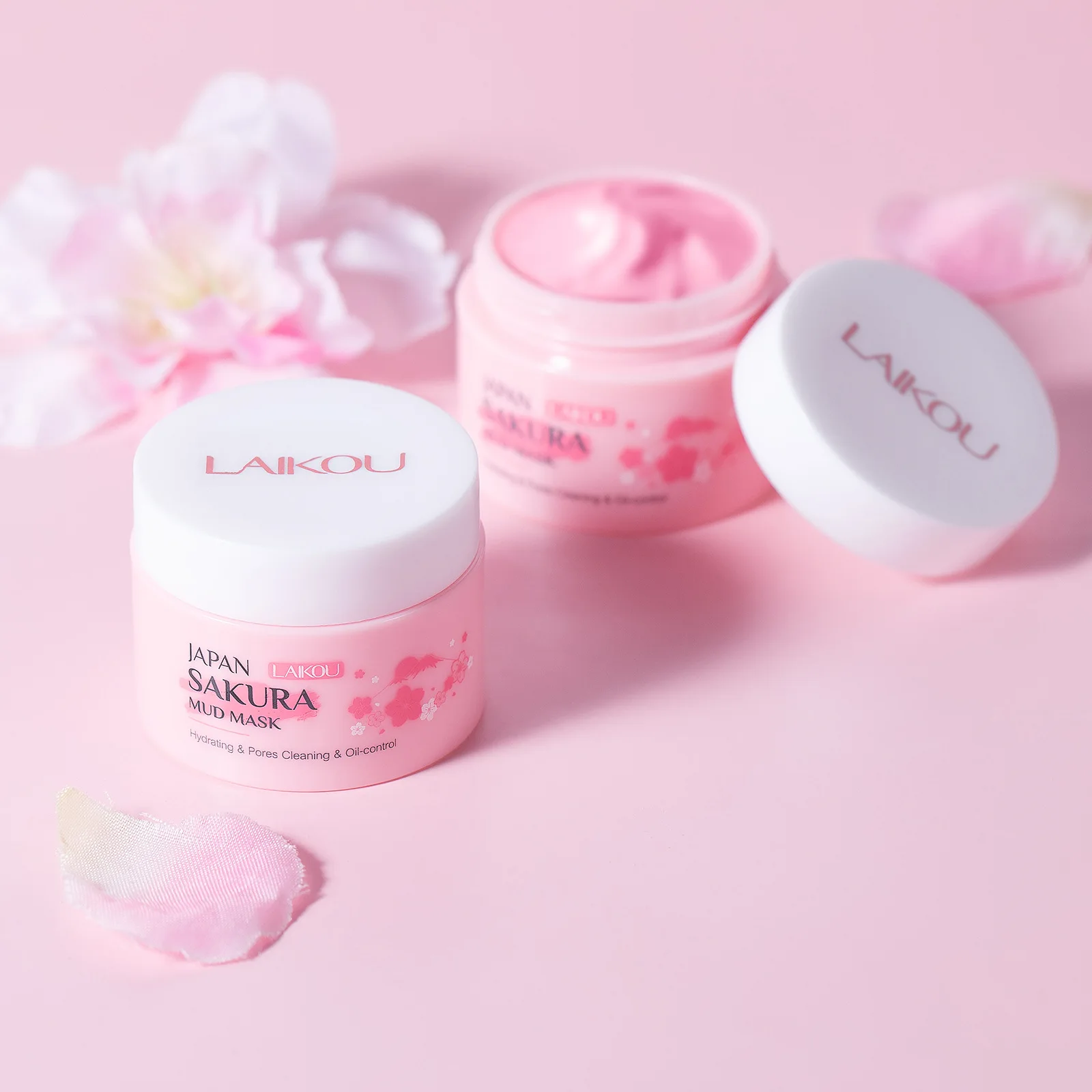 LAIKOU Sakura Mud Mask 25g Deep Cleansing Brightening Oil Control Face Mask Boost Radiance