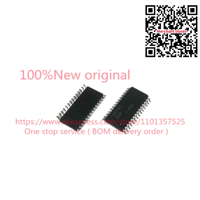 [10pcs]100%New; IR2136STRPBF Mark: IR2136S - Half Bridge Gate Driver IC Inverted 28-SOIC