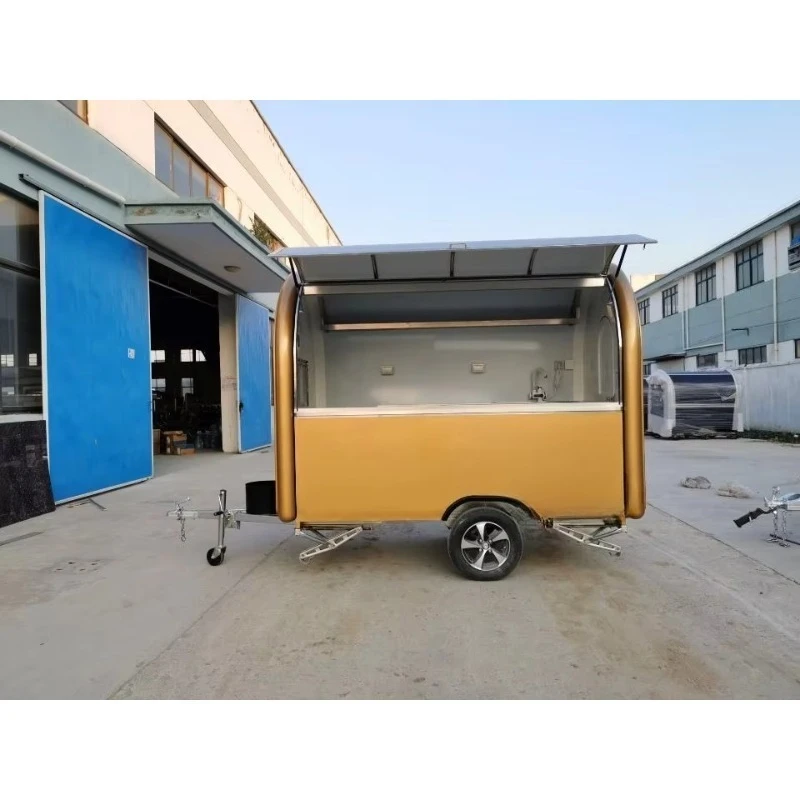 Mobile Food Trucks Coffee Food Trailer Hot Dog Carts Street Snack Vending Equipment for Sale view 4