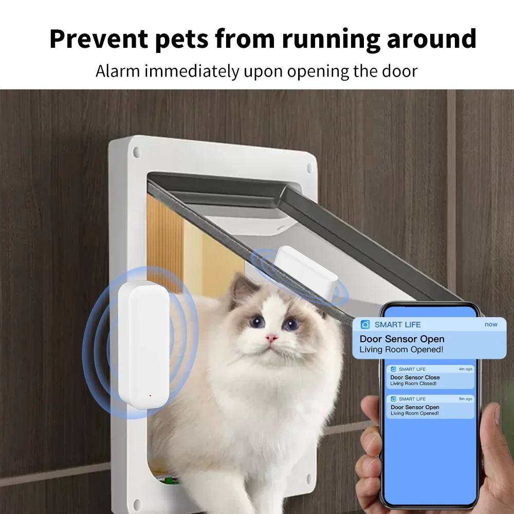 Tuya WiFi Zigbee Door Sensor Window Sensor Smart Home Wireless Door Detector Smart Life APP Remote Control for Alexa Google Home