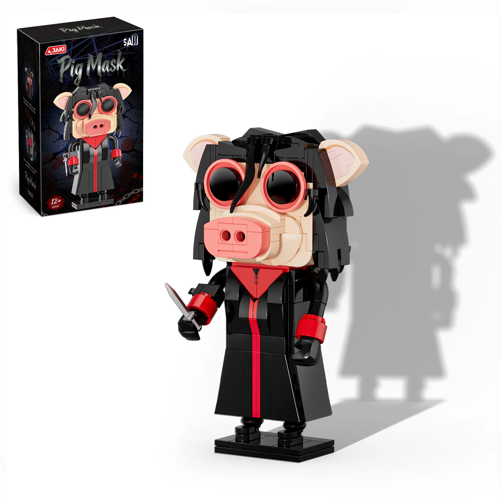 JAKI SAW Billy the Puppet Tricycle Building Blocks Model Kit for Adults Horror Movie Collectible Display Toy Gift for Fans