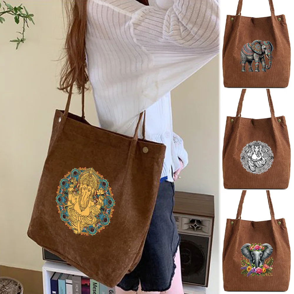 Handbag Lightweight grocery shopping bag Storage shopping tote Women's underarm bag Suitable for outdoor travel commuting
