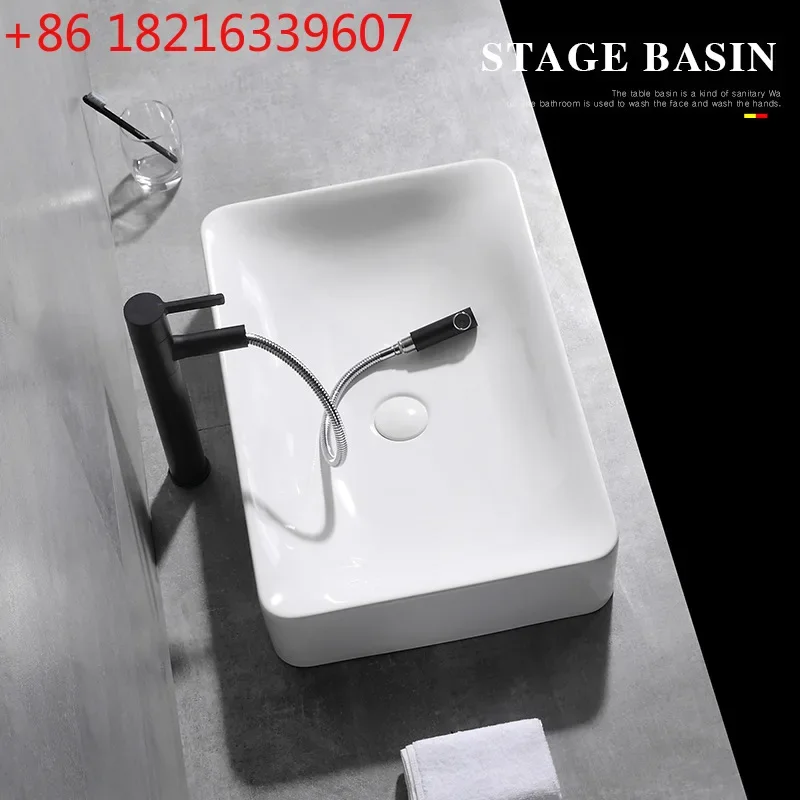 Household Balcony Small Size Face Wash Basin Ceramic Bathroom Mini Single Basin