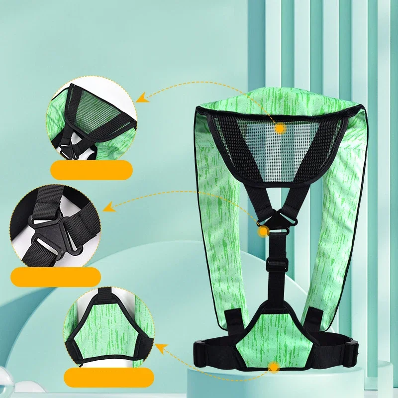 

Luya 150N Inflatable Fishing Vest - Auto/Manual Buoyancy Aid For Swimming And Marine Activities