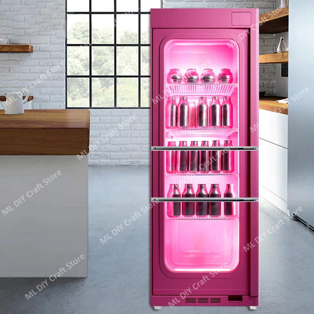 Beverage Vending Machine Refrigerator Door Wall Sticker Self-adhesive PVC Kitchen Wallpaper Refrigerator Door Cover Decoration