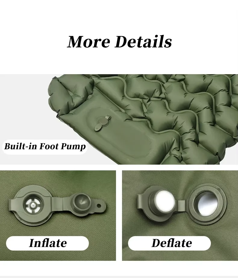 Naturehike FC01 Luftmatratze Camping Aufblasbare Ultraleichte Tragbare Matratze mit Eingebauter Pumpe Luftmatten Wandern Outdoor Faltbare Schlafmatte – Detail 15