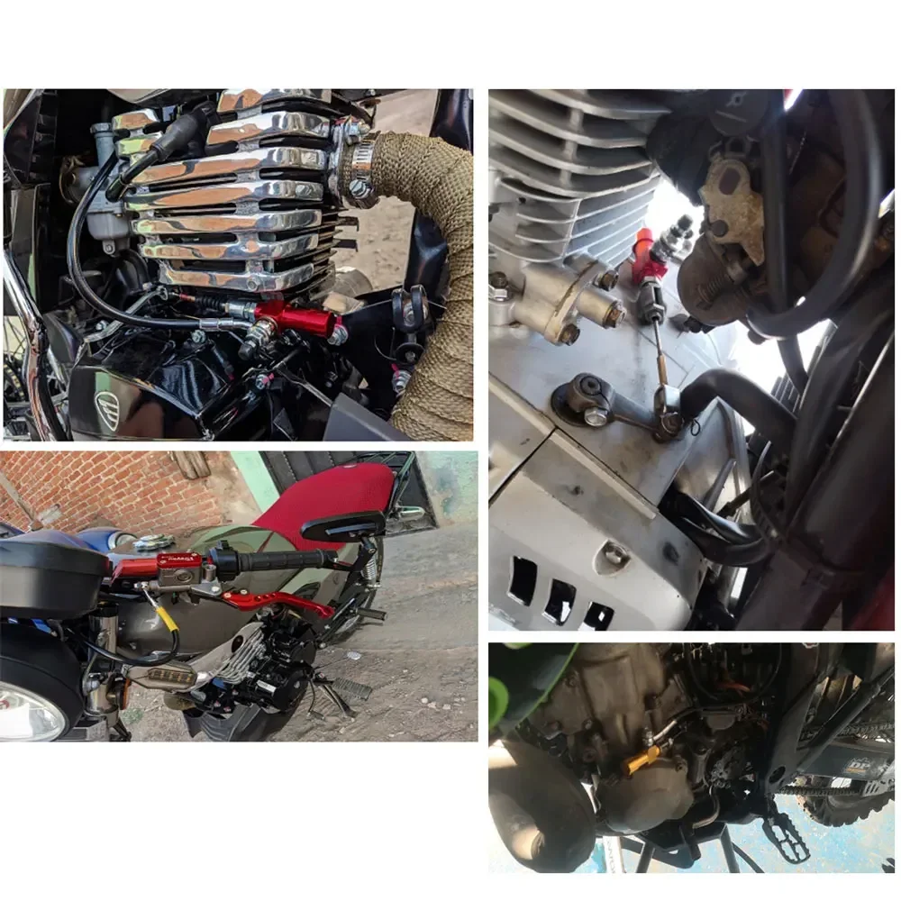 Universal 7/8'' Motorcycle Hydraulic Clutch Kit Brake Master Cylinder Reservoir Oil Hose Brake Levers Kit For Moto Brake Clutch