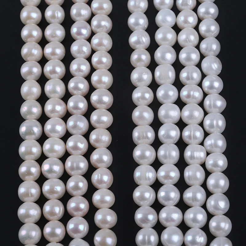 Manufacturer Direct Wholesale 12-13mm Potato Shape White Color Bracelet Necklace Making  Natural Freshwater Pearls Strand