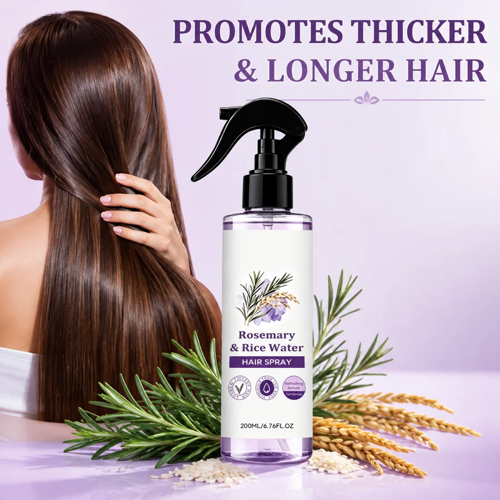 Hair Care With Rice Water - Rosemary Rice Water Hair Mist Leave-in