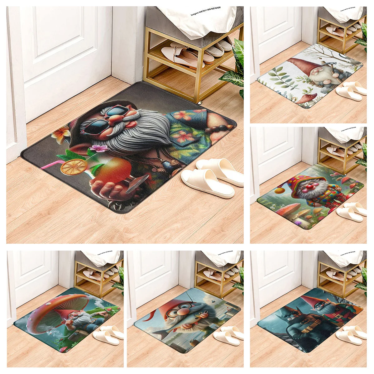 House entrance carpet Home door mat Living Room Bath Foot bathroom non-slip water absorption rugs bath Merry Christmas winter