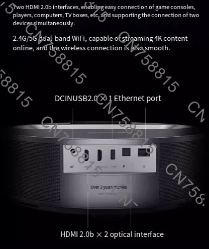 Bluetooth Home Theater  1600 ANSI Lumens 5G-WIFI MEMC , For Feimi R1c Laser Ultra Short Throw Projector view 6