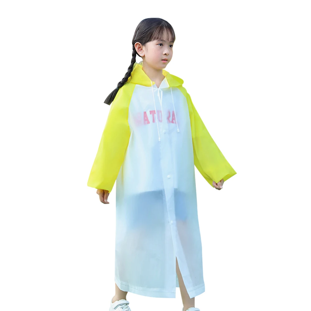 Niet-Wegwerp Kinderregenjas Basisschoolleerlingen Uit Één Stuk Verdikte Regenjas Eva Kinderregenjas